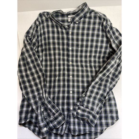 Men’s Old Navy XL Slim Fit Button Up Plaid Shirt In Excellent Condition - Picture 1 of 5